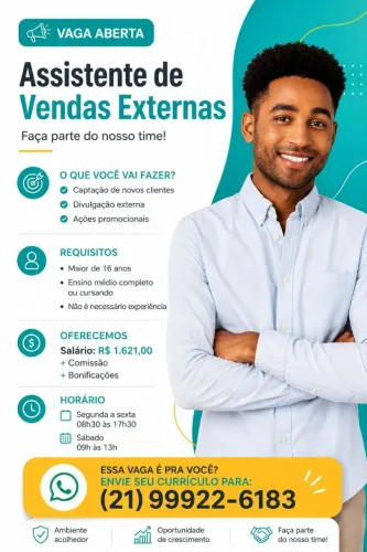 Assistente de vendas externo piabet