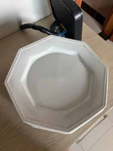 Kit Com 12 Pratos Raso 28cm Prisma Branco
