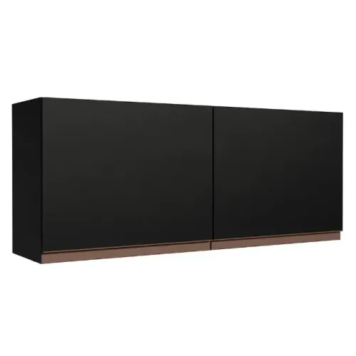 Armário Aéreo Madesa Reims 120cm Preto - NOVO NA CAIXA (Nunca Aberto)