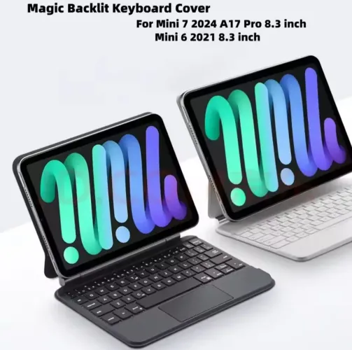 Capa de teclado retroiluminado para iPad mini 7 ou 6