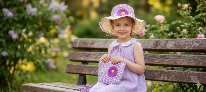 chapéu + bolsinha infantil ( produto novo)