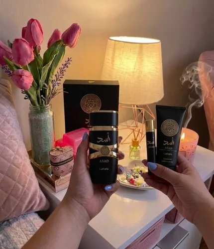 Kit Lattafa Asad Gift Set - Perfume Marcante e Sofisticado