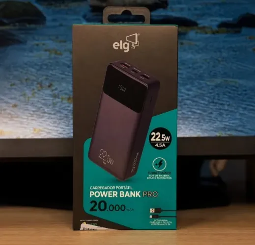 Lacrado! Power Bank ELG 20.000mAh PB200BK Preto