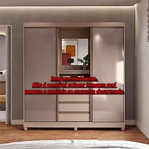 Guarda Roupa Casal com Portas de Correr
