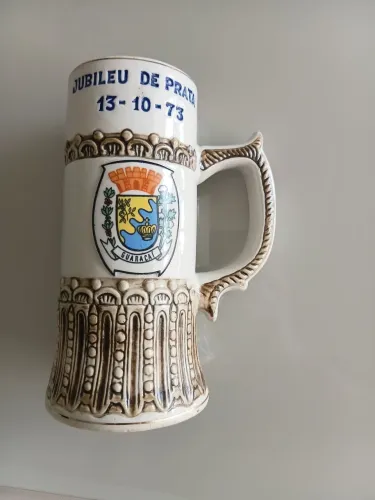 Caneca De Chopp Antiga Guaracaí SP 1973 - Jubileu De Prata - Cerâmica Corcovado