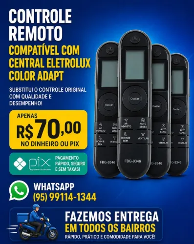 Controle Para Central De Ar Eletrolux