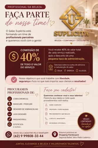 VAGA DE PARCERIA EM SALÃO DE BELEZA