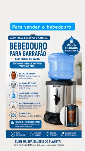 Bebedouro para garrafão de água 20 litros