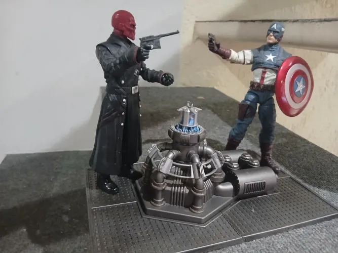 Capitão América e Caveira Vermelha Marvel Select (base inclusa)