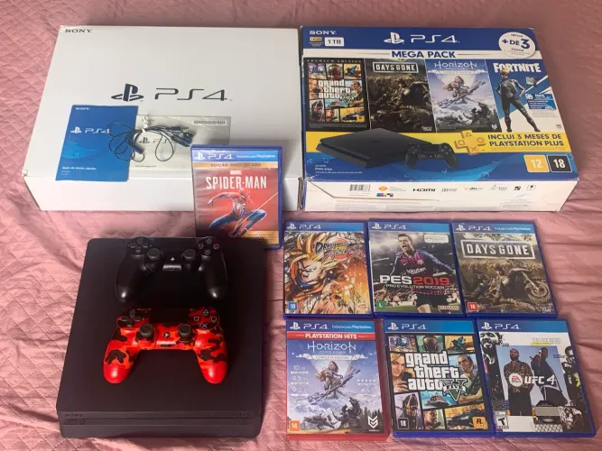 Ps4 1TB completo!