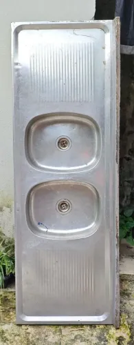 Pia inox duas cubas