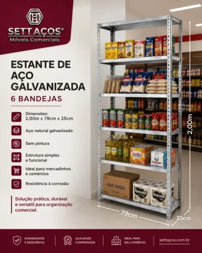 PRATELEIRAS PARA MERCADINHO NOVAS