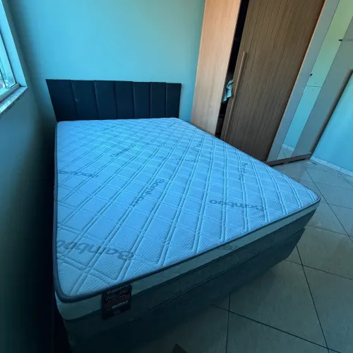 Cama Box Casal + Colchão Molas Ensacadas Vitta Plus Semi Novo