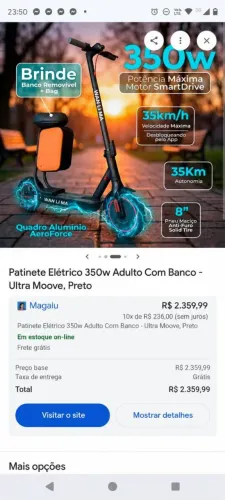 Patinete elétrico novo vendo ou troco