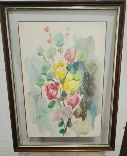 Quadro Aquarela Floral