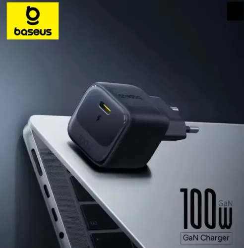 Carregador/Fonte e Cabo Baseus Mini 100W USB-C com Cabo - 220V (Novo)
