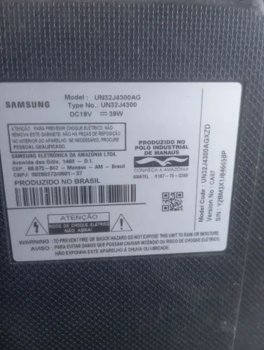 Tv Samsung smart 32 un32j4300ag liga tem áudio tela preta sem imagem