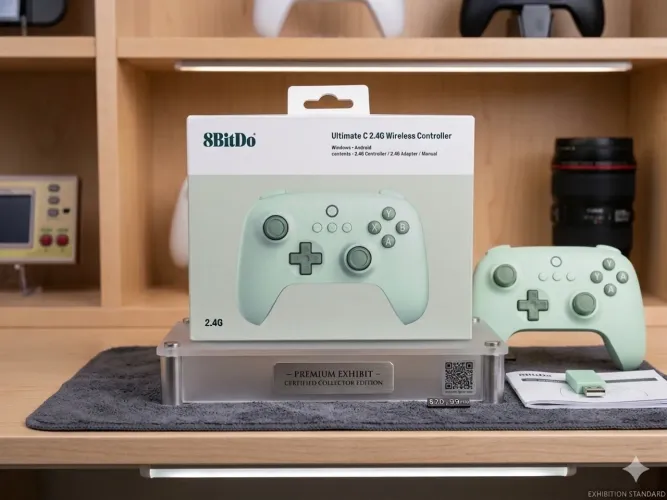 Controle 8BitDo Ultimate C 2.4G Wireless - Sem Fio, Zero Delay (PC, Windows, Android) Novo