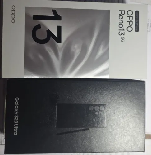 Caixa S23 ultra e oppo reno 13 5g