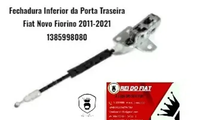 Fechadura inferior da porta traseira Nova Fiorino 2011/2021 usada original
