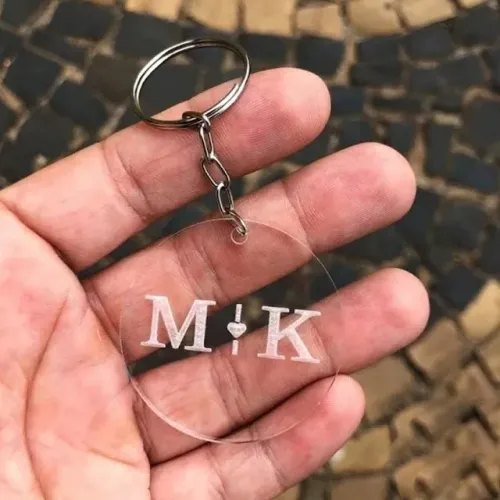 50 Chaveiros Personalizados - Acrílico Transparente