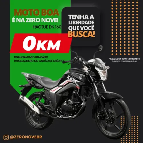 Dk 160 2025 0km SUZUKI | HAOJUE (FINANCIAMOS SEM ENTRADA)
