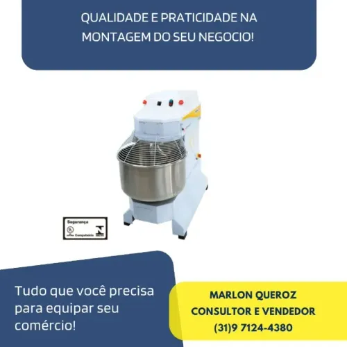 Amassadeira Espiral Venâncio 25KG Monofásica