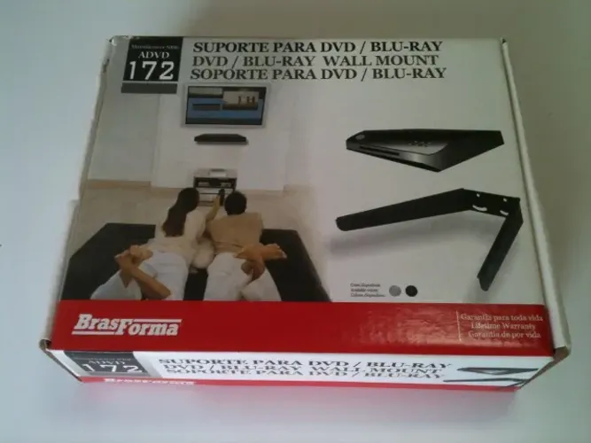 Suporte para DVD ou Blu-ray da marca Brasforma