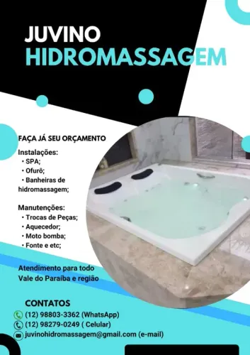 Faço instalação de Banheiras de hidromassagem,SPA e Ofurô 