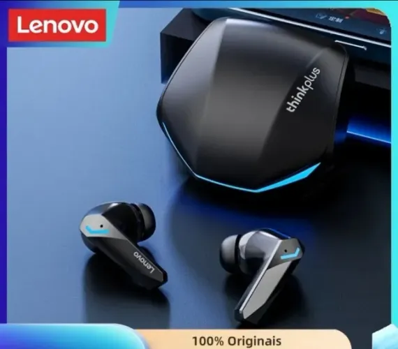 Fones de Ouvido Lenovo GM2 Pro - Bluetooth 5.2 - Preto