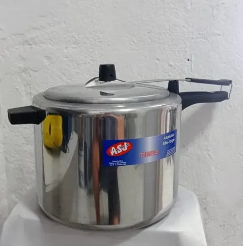 Panela de Pressão 10 litros ASJ alumínio grosso polida