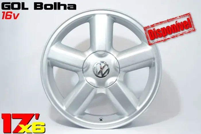 Roda aro 17 Volkswagen gol Gti 16v prata jogo novo