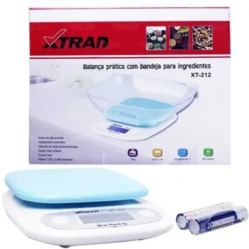 balança digital com cuba acrilica  7kg xt-212