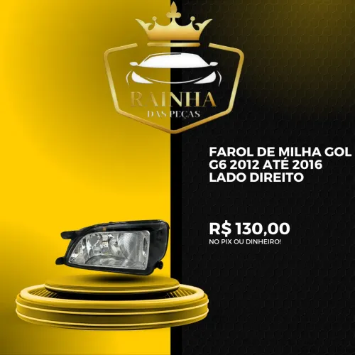 Farol de Milha Gol G6 2012 até 2016 Lado Direito 