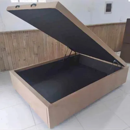 Cama Base Box Baú Casal Viúvo 