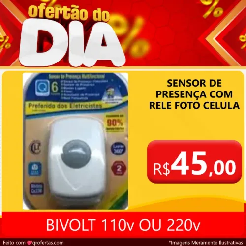 SENSOR DE PRESENÇA MULTIFUNCIONAL + FOTO CELEULA - COMPLETO 