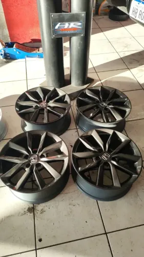 jogo de rodas honda new civic seminova grafite brilhante 17x7 5x115 et45