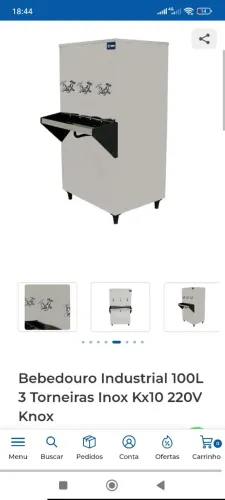 Bebedouro Industrial 100L Inox + **127V** + Novo + Nota + Garantia+ Cartão 12x!!
