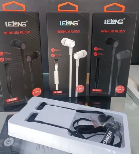 Fone de ouvido intra auricular com fio qualidade e durabilidade