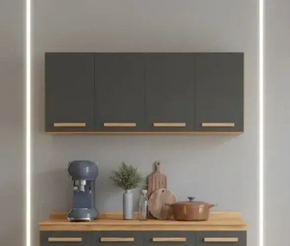 Armário Aéreo Intenza 160 Freijó/Chumbo