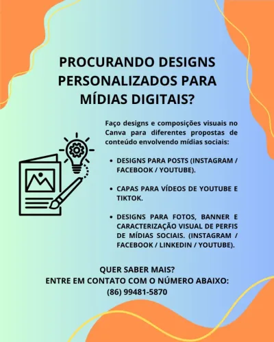 Faço designs para Mídias Sociais no Canva