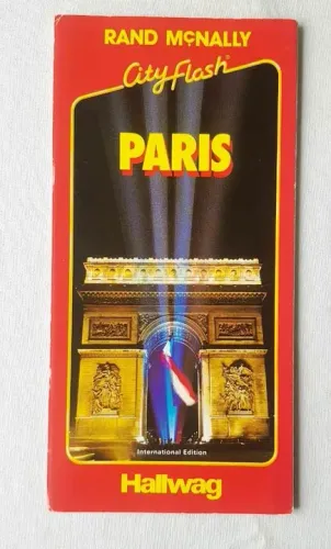 Colecionável - Livreto Guia Turístico Paris - Hallwag (Com Mapa) - 1992