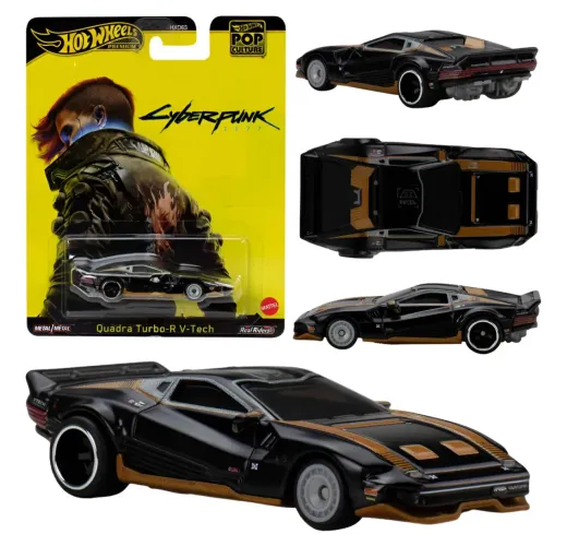 Hot Wheels Premium Cyberpunk - Quadra Turbo-R V-Tech
