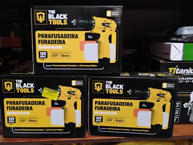 Furadeira/Parafusadeira Black Tools 12V Bivolt