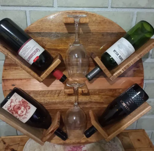 Suporte redondo de vinho 