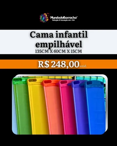 CAMA EMPILHÁVEL INFANTIL - CONFORTO, SEGURANÇA E PRATICIDADE!