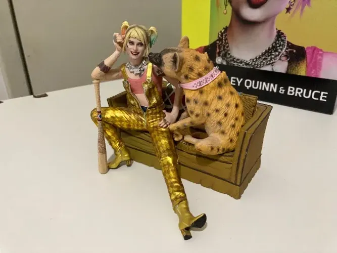 Harley Quinn & Bruce Deluxe Art Scale 1/10 - Birds Of Prey - Iron Studios