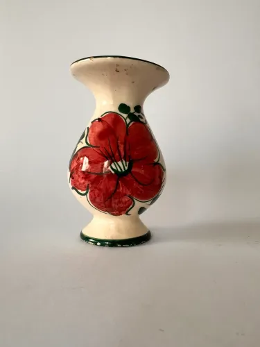 Mini Vaso Antigo de Cerâmica Remor - Pintado à Mão - Vintage Brasil