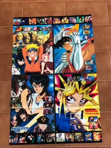 Pôster Cavaleiros do Zodíaco, Yu-Gi-Oh, Yu Yu Hakusho, Naruto