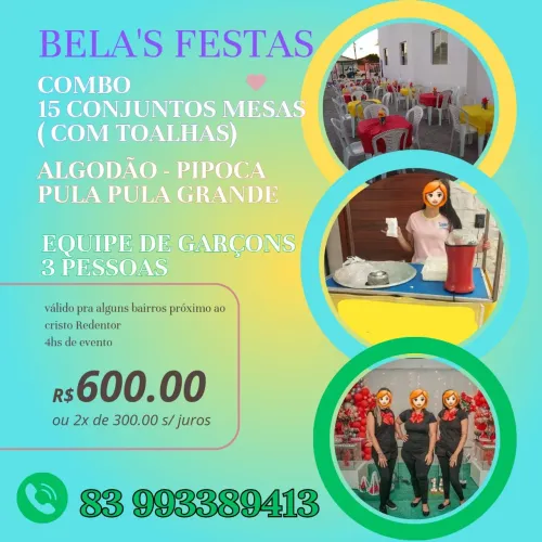 Combo sua festa no preço certo